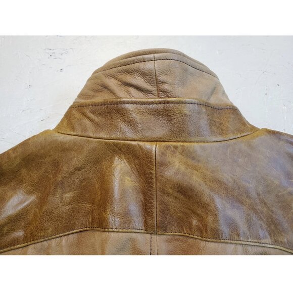 Vtg ORVIS Lone Pine Brown Leather Jacket | Made in USA | 42 - Picture 9 of 16
